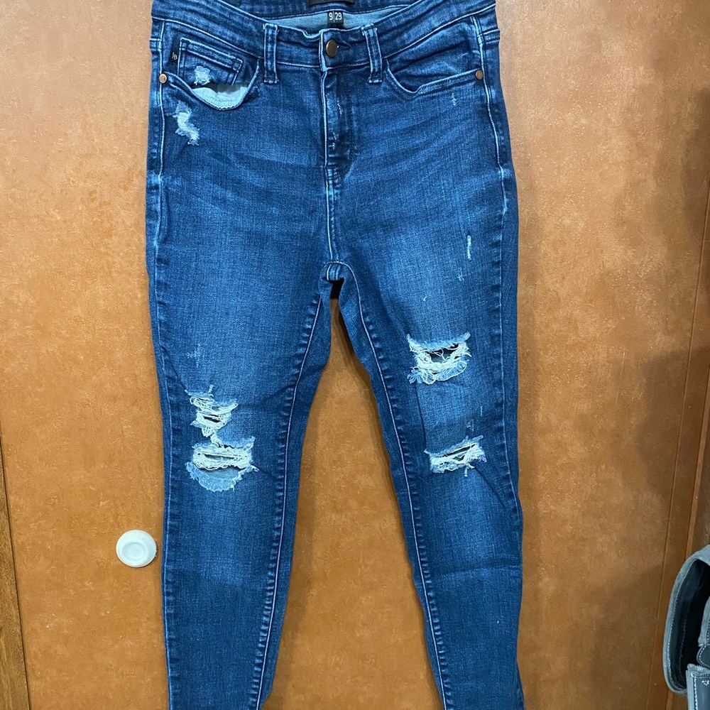 Judy Blue Skinny Distressed Blue Jeans